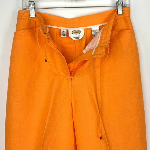 Talbots High Waisted Tapered Leg Irish Linen Pants Sz 10 - Picture 6 of 16